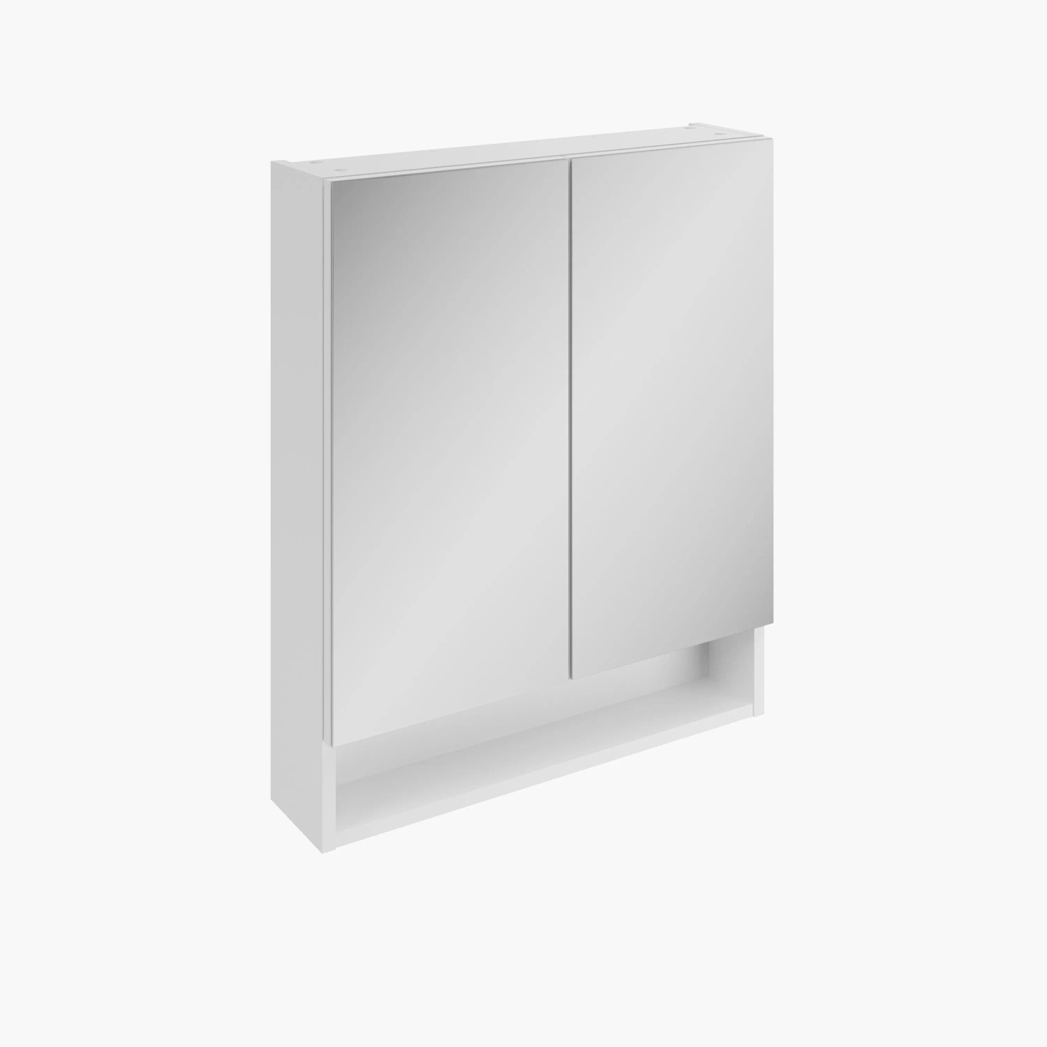 Fackelmann Hängeschrank mit 2 Spiegeltüren 60 cm x 71,8 cm x 15,8 cm Weiß