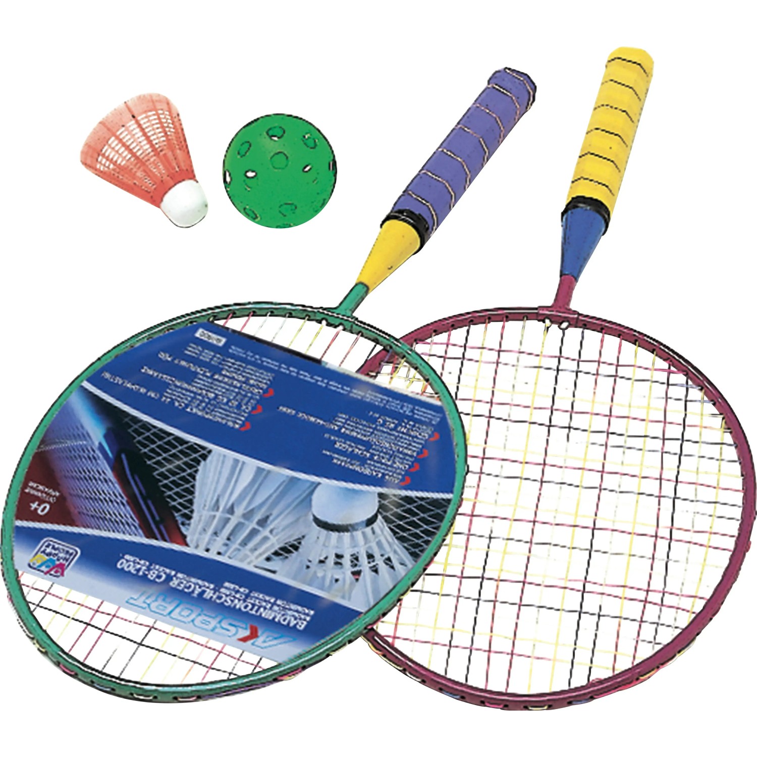 Happy People Kinder-Federball-Spiel: Bunte Schläger, Federball und Lochball für Spiel & Spaß.