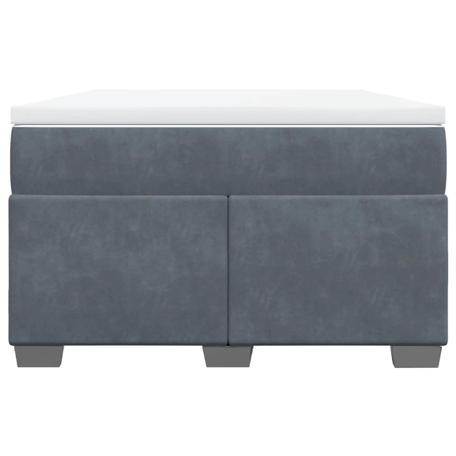 Boxspringbett vidaXL, dunkelgrau, 120x200 cm, mit Samtbezug und Matratze.