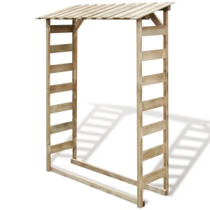 VidaXL Feuerholz-Lagerschuppen aus imprägniertem Kiefernholz, ideal zur Kaminholz Lagerung.