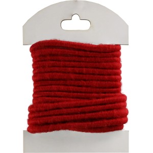 Rotes, weihnachtliches Wollfilzband, 3 m lang, ideal zum Dekorieren und Verpacken.
