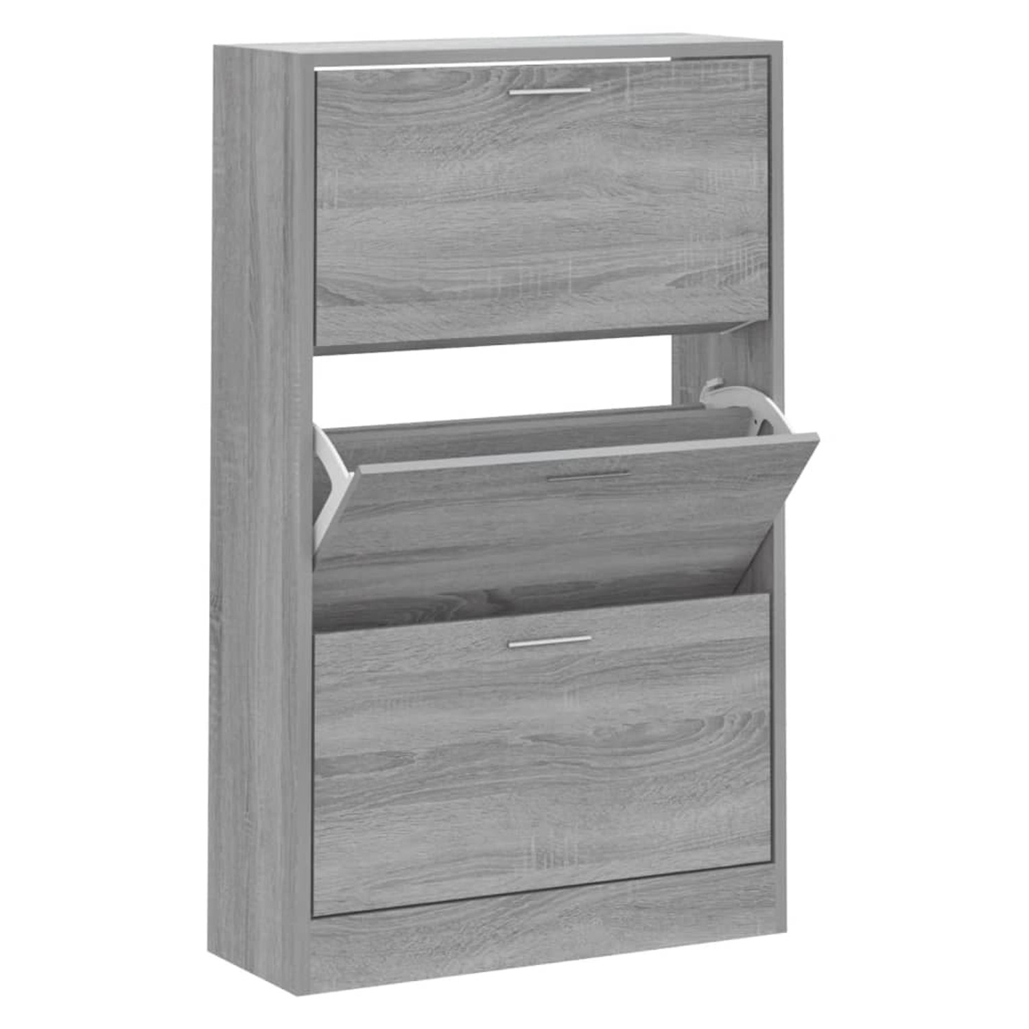 vidaXL Schuhschrank Grau Sonoma 63x24x103 cm Holzwerkstoff 342556 günstig online kaufen