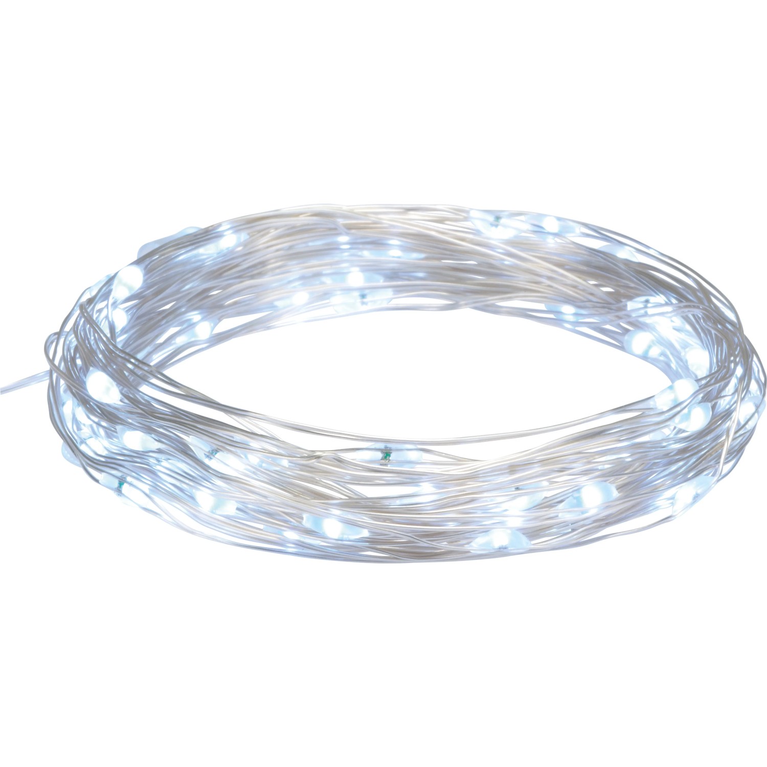 LED-Drahtlichterkette 60 LEDs Kaltweiß 6 m