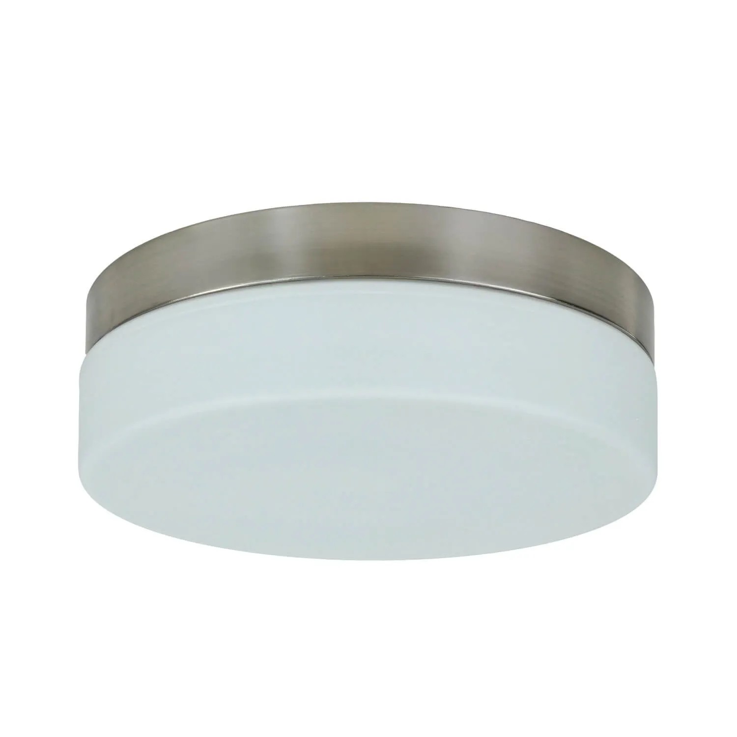 EASYLIGHT Deckenlampe Metall Glas Rund Ø 29 cm Nickel Weiß 3x E27