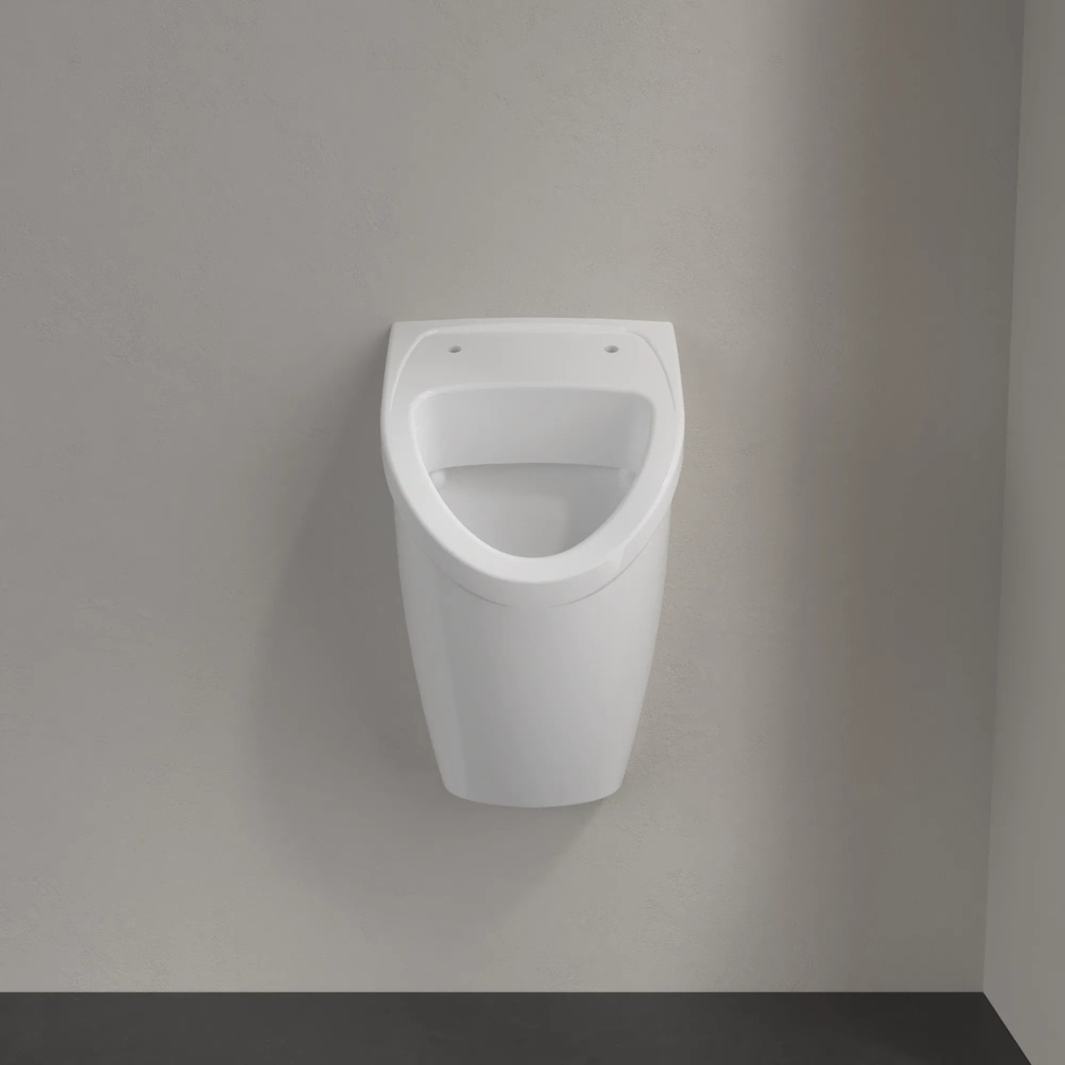 Weißes Villeroy & Boch O.NOVO Keramik-Urinal, wandhängend, für Bad und Gäste-WC.