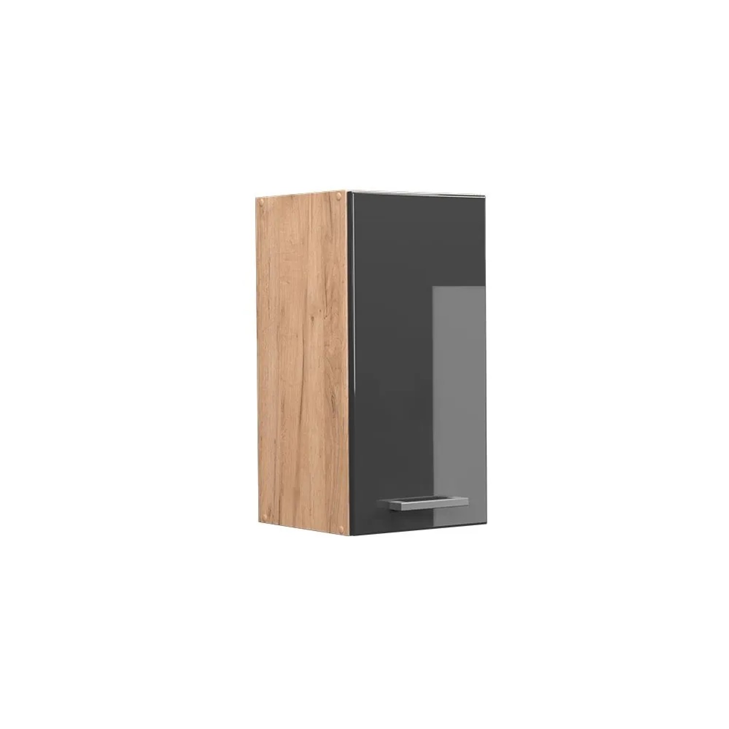 Vicco Hängeschrank R-Line Hängender Küchenschrank Anthrazit Hochglanz Goldkraft Eiche 30 cm