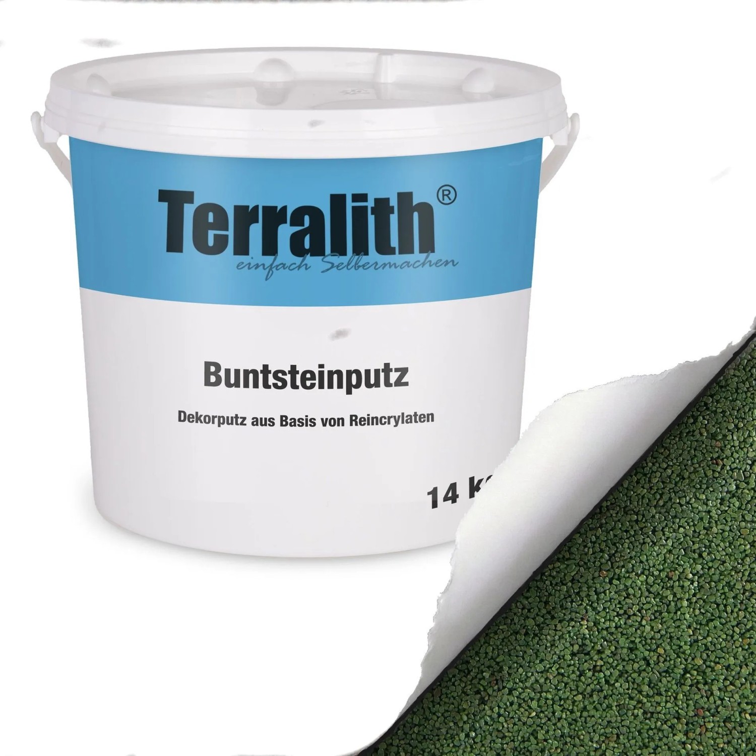 Terralith Buntsteinputz Mosaikputz 2mm 14 kg BSP27 Grün
