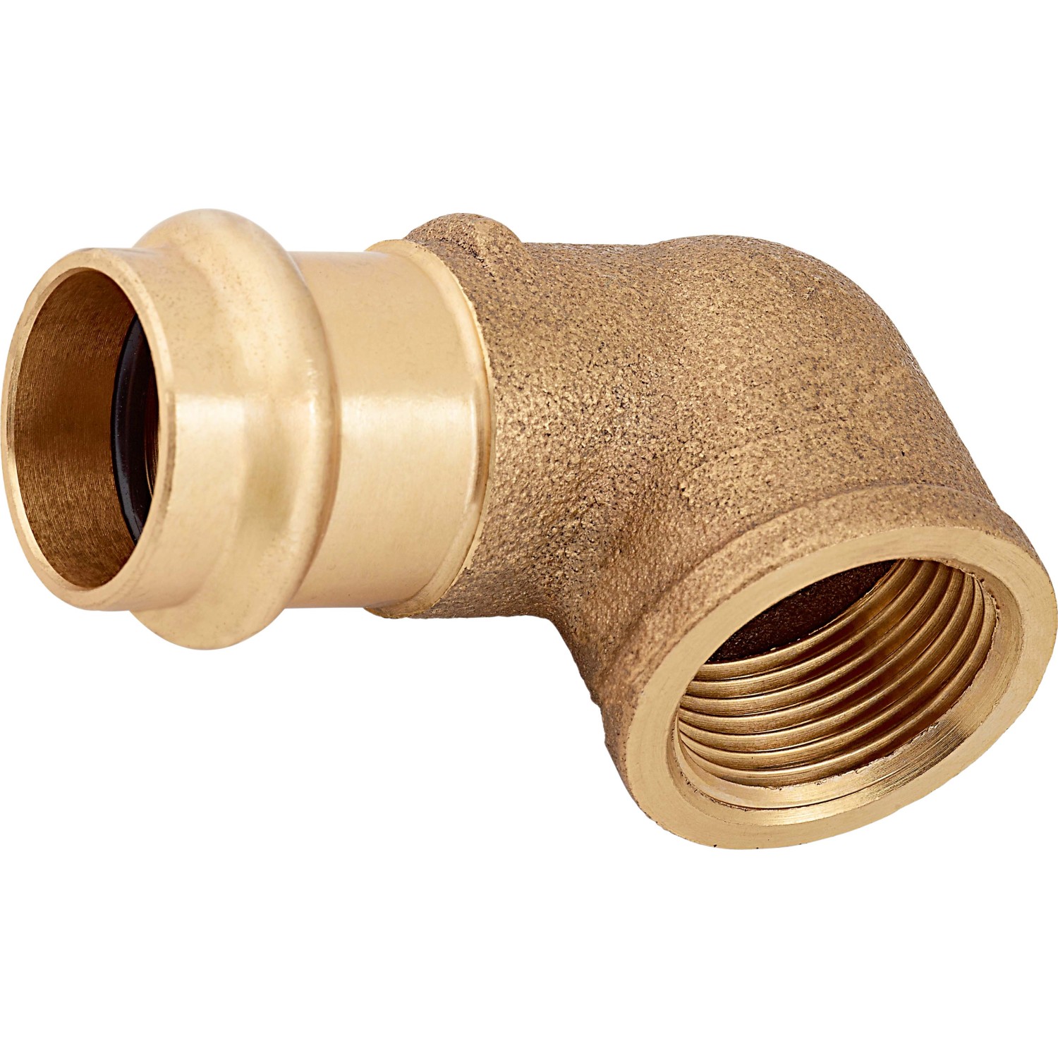 Presswinkel Ø 22 mm x 24,1 mm (Rp 3/4) 90 Grad Rotguss