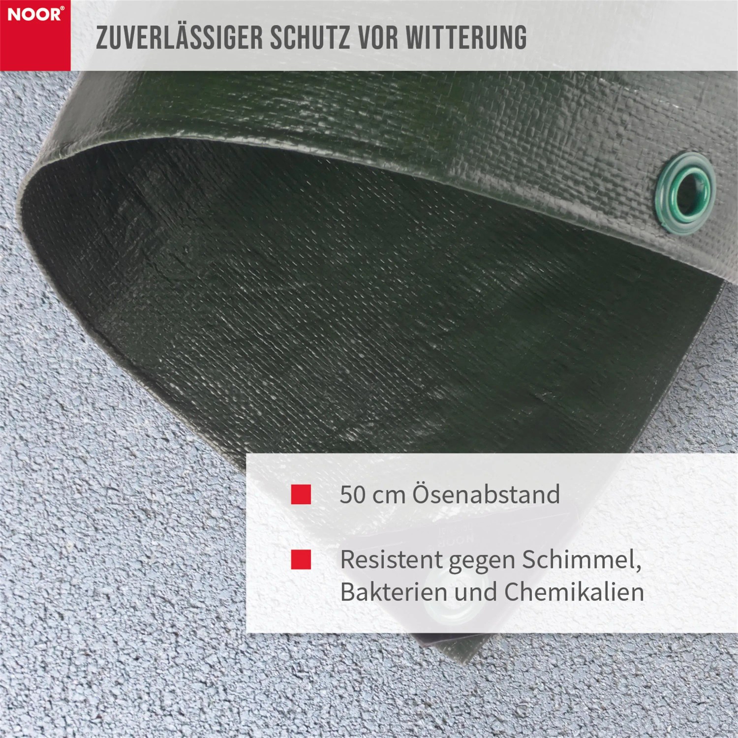 Dekton Abdeckplane 3,6x2,4 M – 200 G/m², Grün, Mit Verstärkten Ösen