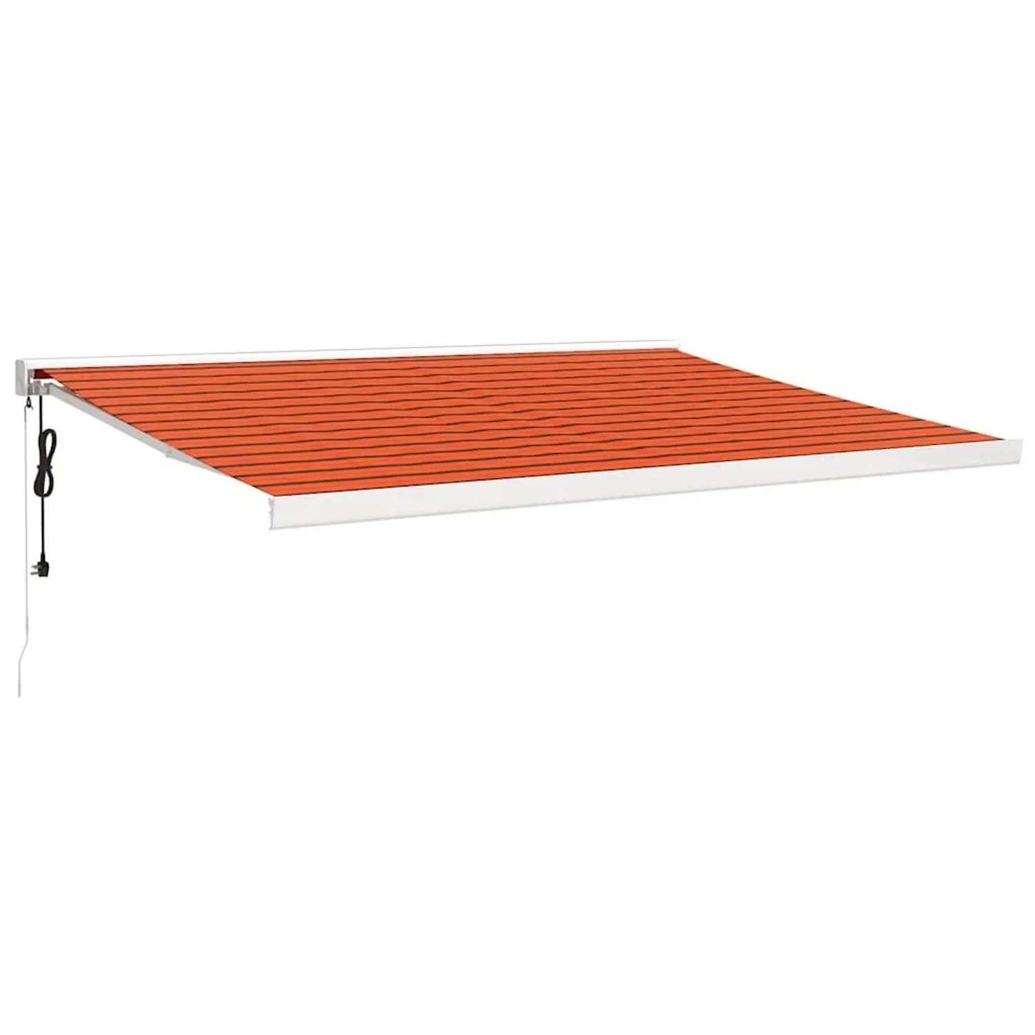 vidaXL Markise Einziehbar Orange und Braun 4x3 m Stoff & Aluminium 3154593