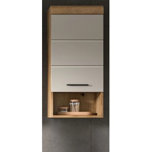 Inn.Furn Badezimmer Hängeschrank in Sand und Eiche 37 x 79 cm Shawn