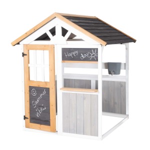 roba Outdoor Spielhaus aus Holz für Kinder ab 18 Monaten mit Verkaufstheke und Wasserhahn Erweiterbar