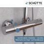 Schütte Aquaduct Brauseset mit Thermostatarmatur in Chrom für die Dusche.