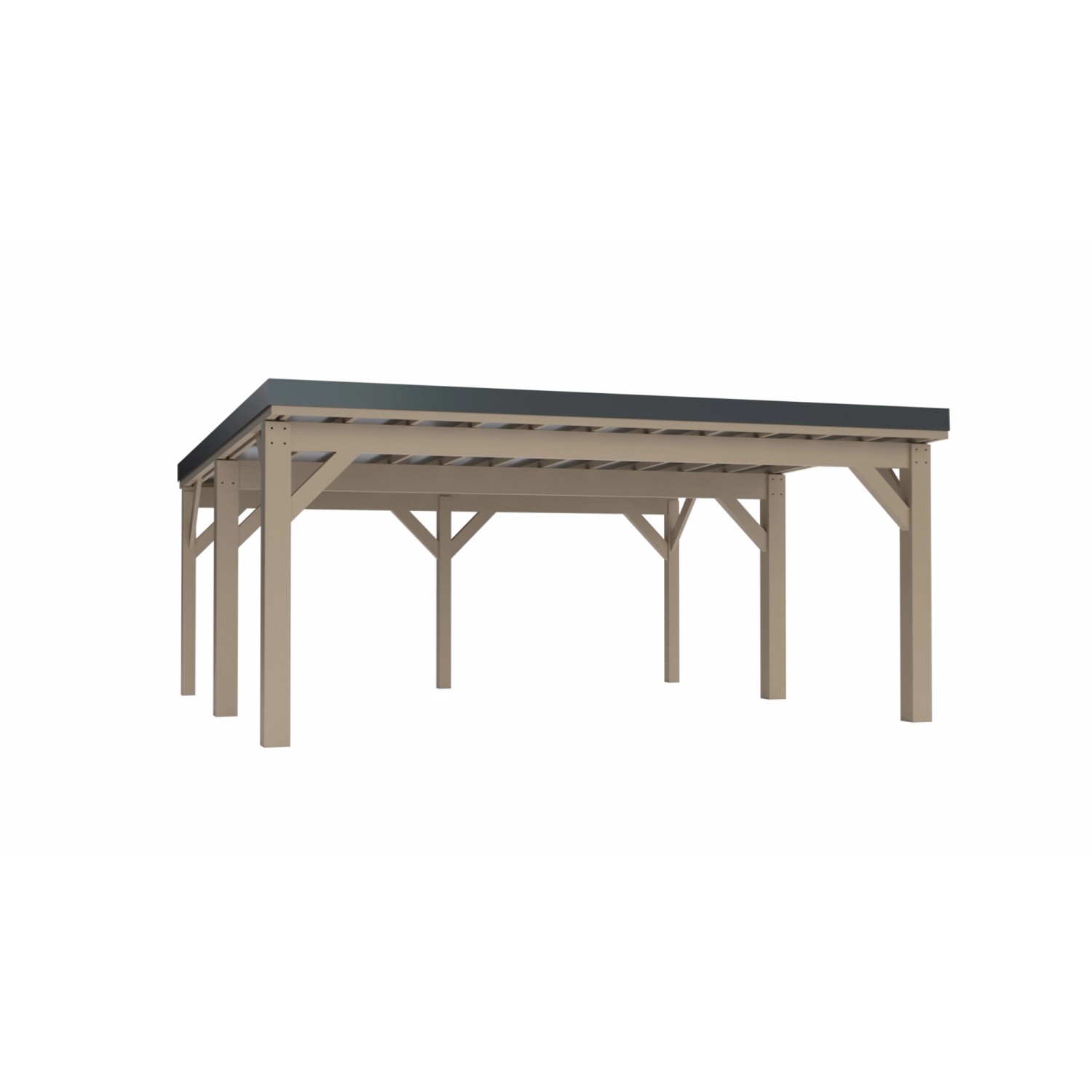 Holzbrüder Carport Ralf 36 250 kg/m² Imprägniert-Dunkelgrau günstig online kaufen