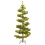 Grüner Spiral-Weihnachtsbaum (150 cm) mit LED-Beleuchtung und Ständer.