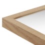 Detailaufnahme: Wandspiegel (53x73 cm) mit Rahmen in Eiche-Optik. Modernes Design, Holzrahmen.