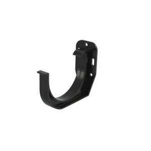 Brauner Marley Rinnenhalter RG 100 für Kunststoff-Dachrinnen.