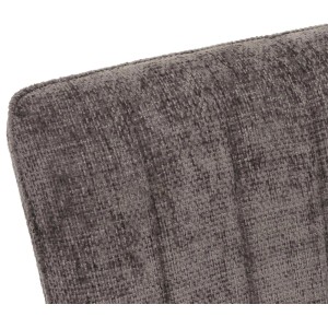 BERLINLODGE Sitzbank 90x160x60cm Sitzhöhe 48cm Rückenlehne Stoff/Textil Chenille Metall 160cm Grau-Braun