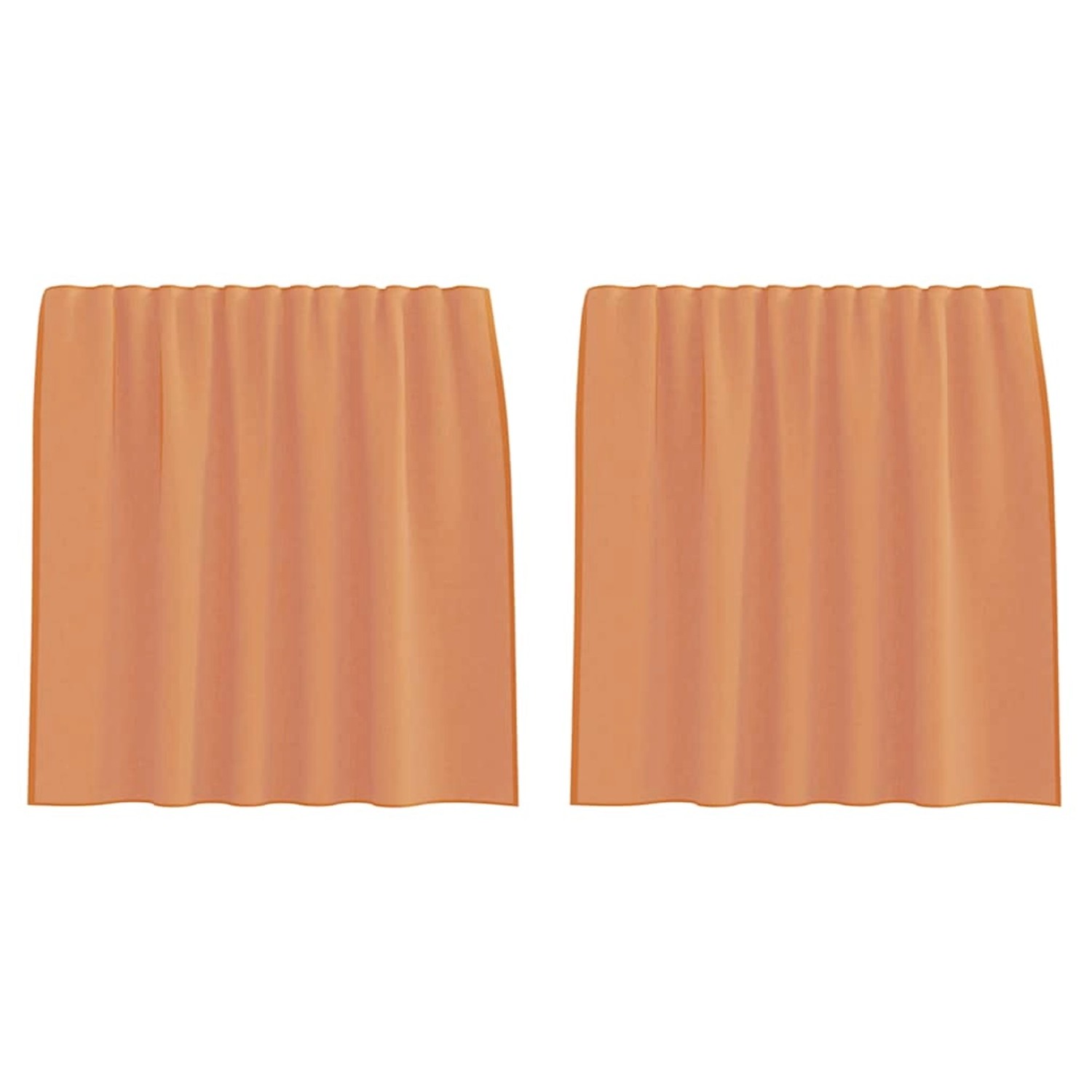 vidaXL Voile Vorhänge mit Stangentaschen 2 Stk Terrakotta 4102231 günstig online kaufen