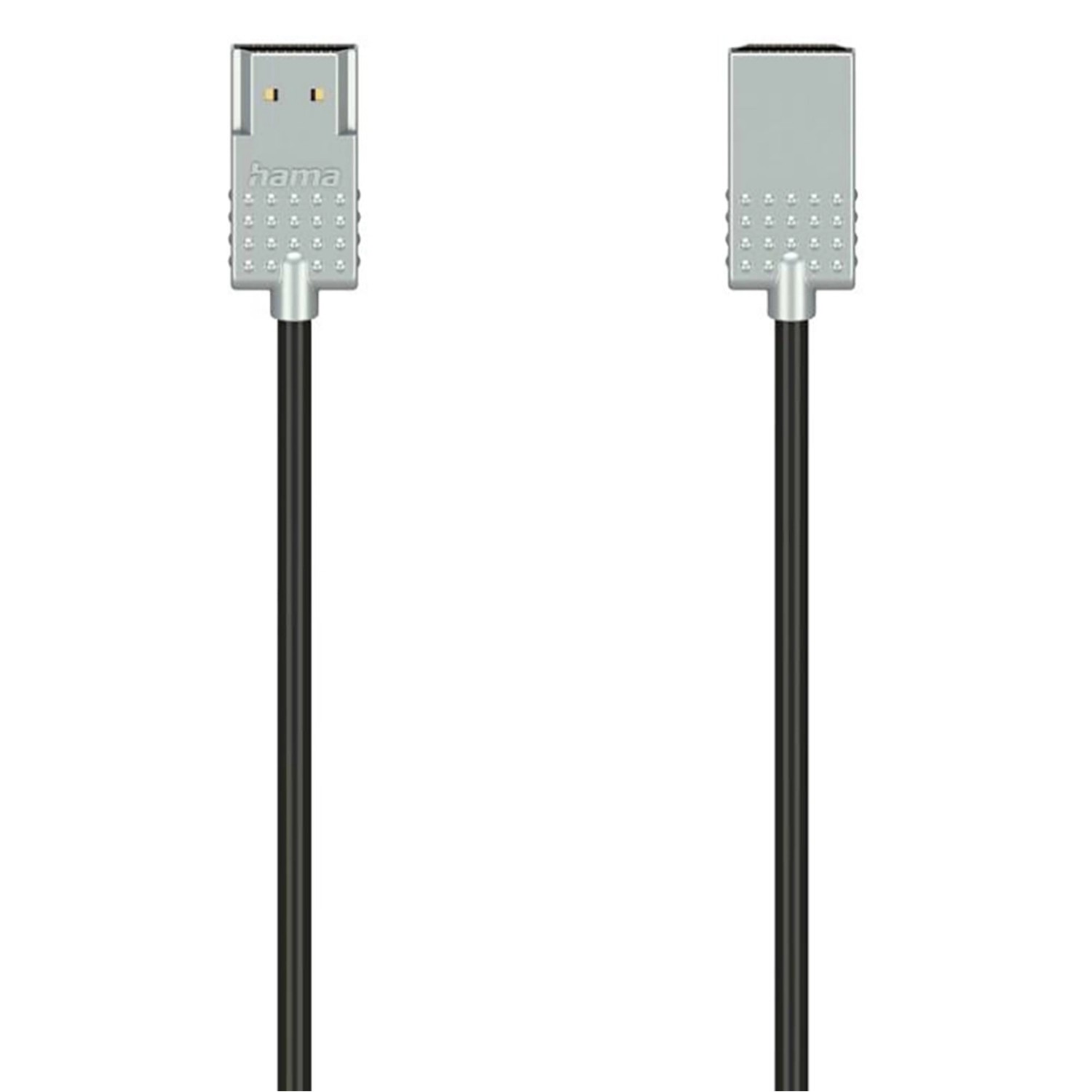 Hama HDMI-Kabel High Speed 100 cm Silber-Schwarz