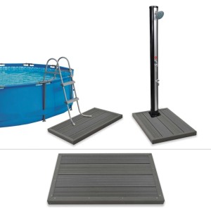 vidaXL Bodenelement für Solardusche Poolleiter WPC 45016