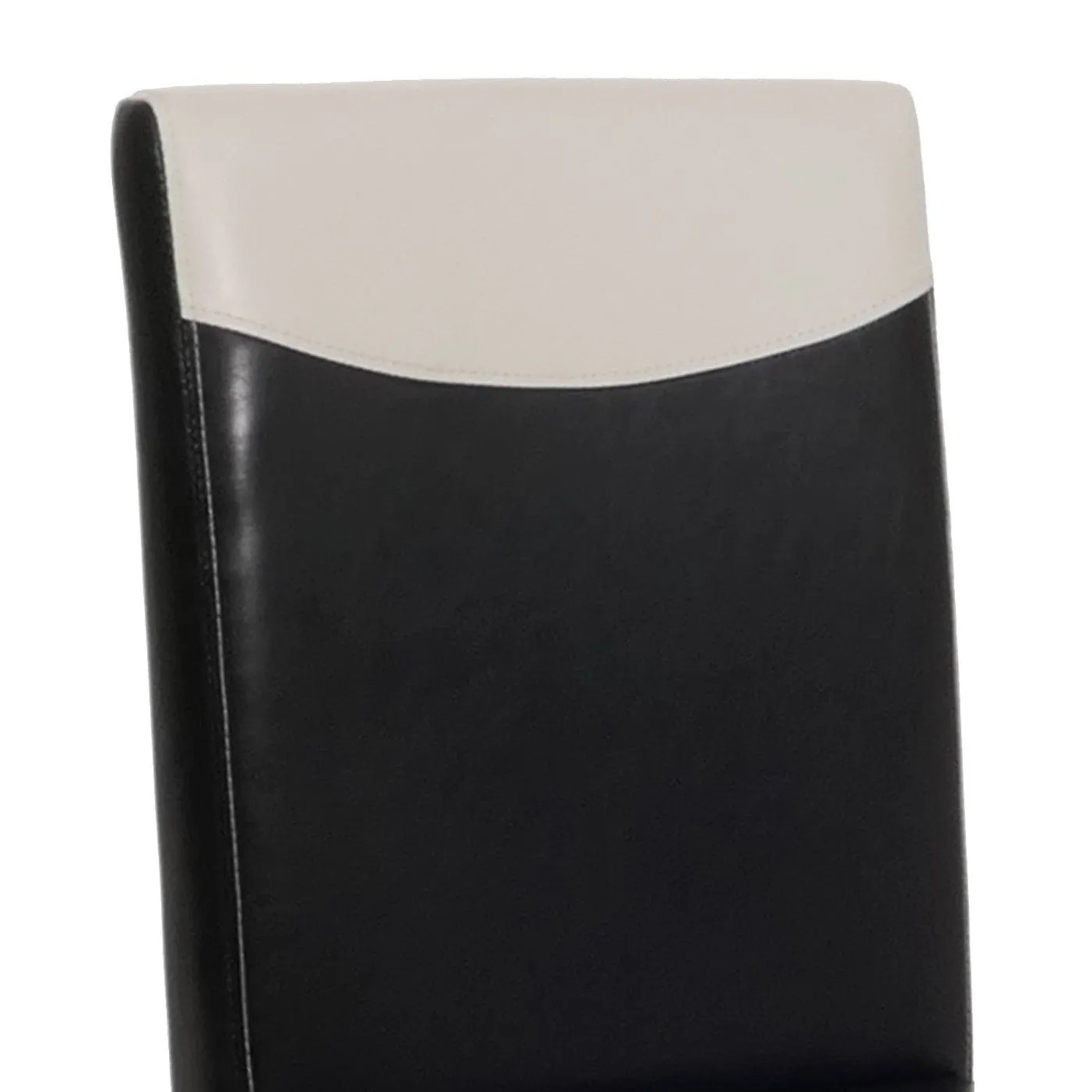 MCW Esszimmerstuhl Littau: Rückenlehne aus schwarz-weißem Kunstleder, modern, gepolstert. Ideal für Esszimmer.