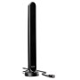 Schwarze Hama Zimmerantenne für DAB+/UKW Radioempfang mit 30 dB Verstärker.