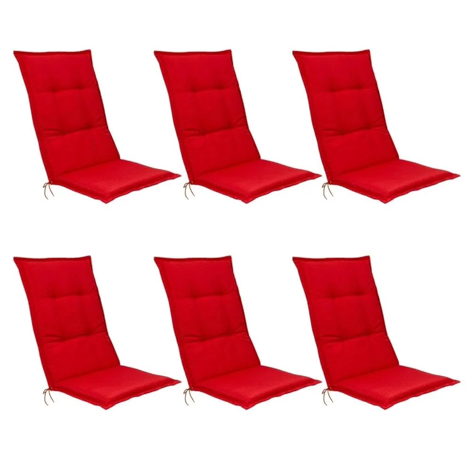 Beautissu Base HL Hochlehner 120x50x6cm Rot 6tlg