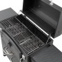 Schwarzer El Fuego Holzkohlegrill Grand Ontario mit offenem Deckel und Grillrosten.