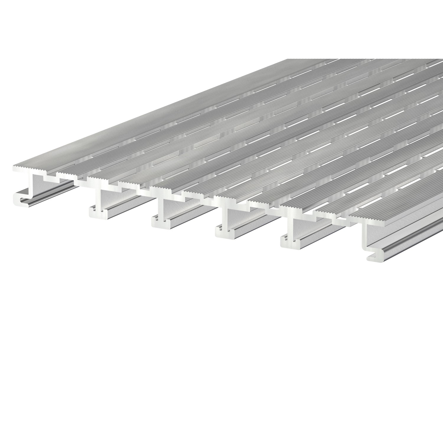 Entwässerungsrinne-Proside aus Aluminium 200 mm x 20 mm x 2000 mm Eloxiert