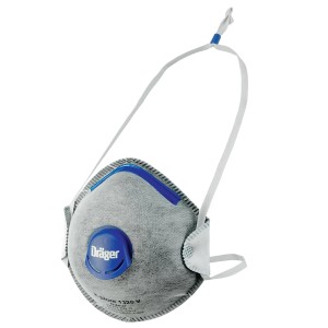 Dräger Staubmaske X-plore 1320 V Odour, grau, mit Ventil, 10 Stück. Atemschutz für Feinstaub und Gerüche.