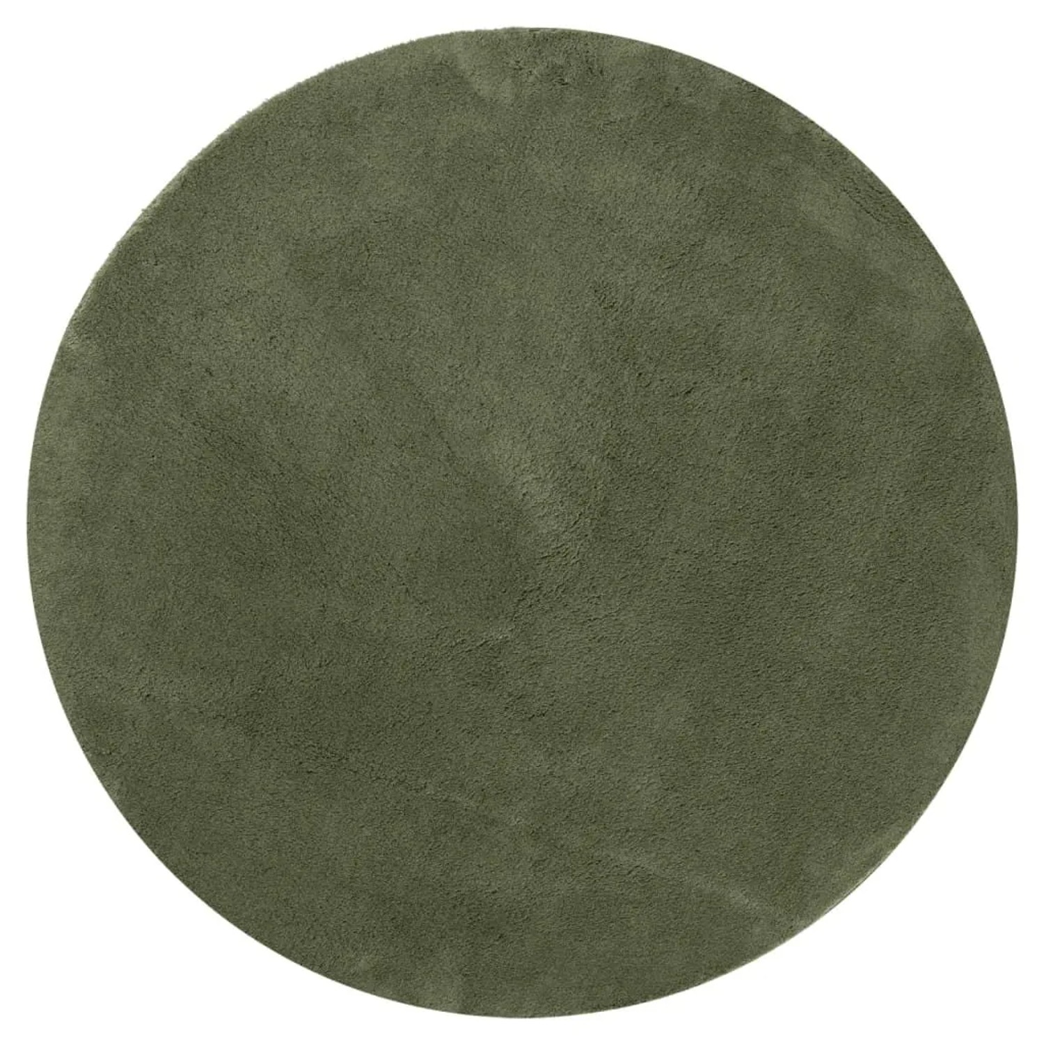 vidaXL Teppich HUARTE Kurzflor Weich und Waschbar Waldgrün Ø 100 cm 375104 günstig online kaufen