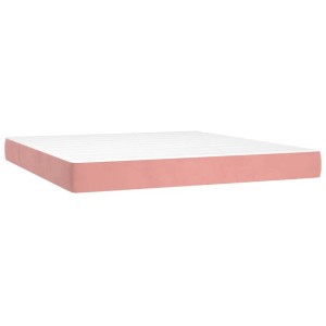 vidaXL Taschenfederkernmatratze Rosa 160x200x20 cm Samt 347833