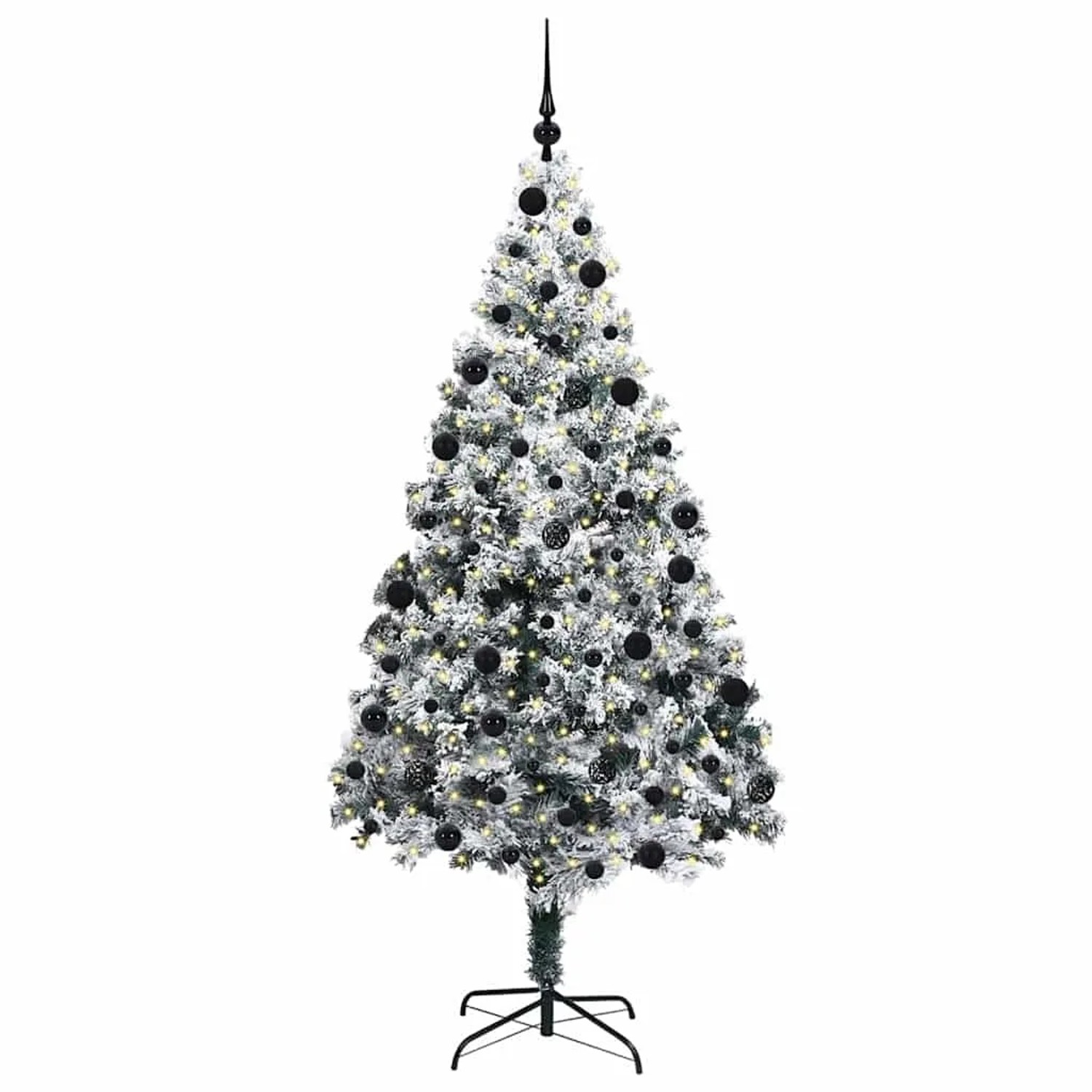 vidaXL Künstlicher Weihnachtsbaum mit 300 LEDs mit Ständer Grün 210 cm 3396972