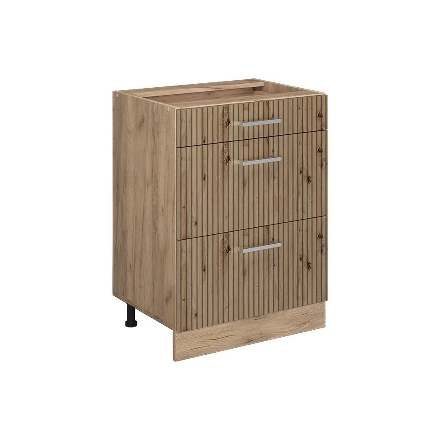 Vicco Küchenunterschrank R-Line Artisan-Eiche Goldkraft Eiche 60 cm mit Schubladen ohne Arbeitsplatte