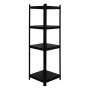 Schwarzes PROREGAL Schwerlastregal Ragnar mit 4 Böden, 150x45x45 cm, ideal als Keller- oder Garagenregal.