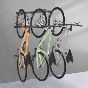 Wiltec Fahrrad Wandhalterung 3 Fahrräder 82,4X18X13,6Cm 150Kg Fahrradhalterung