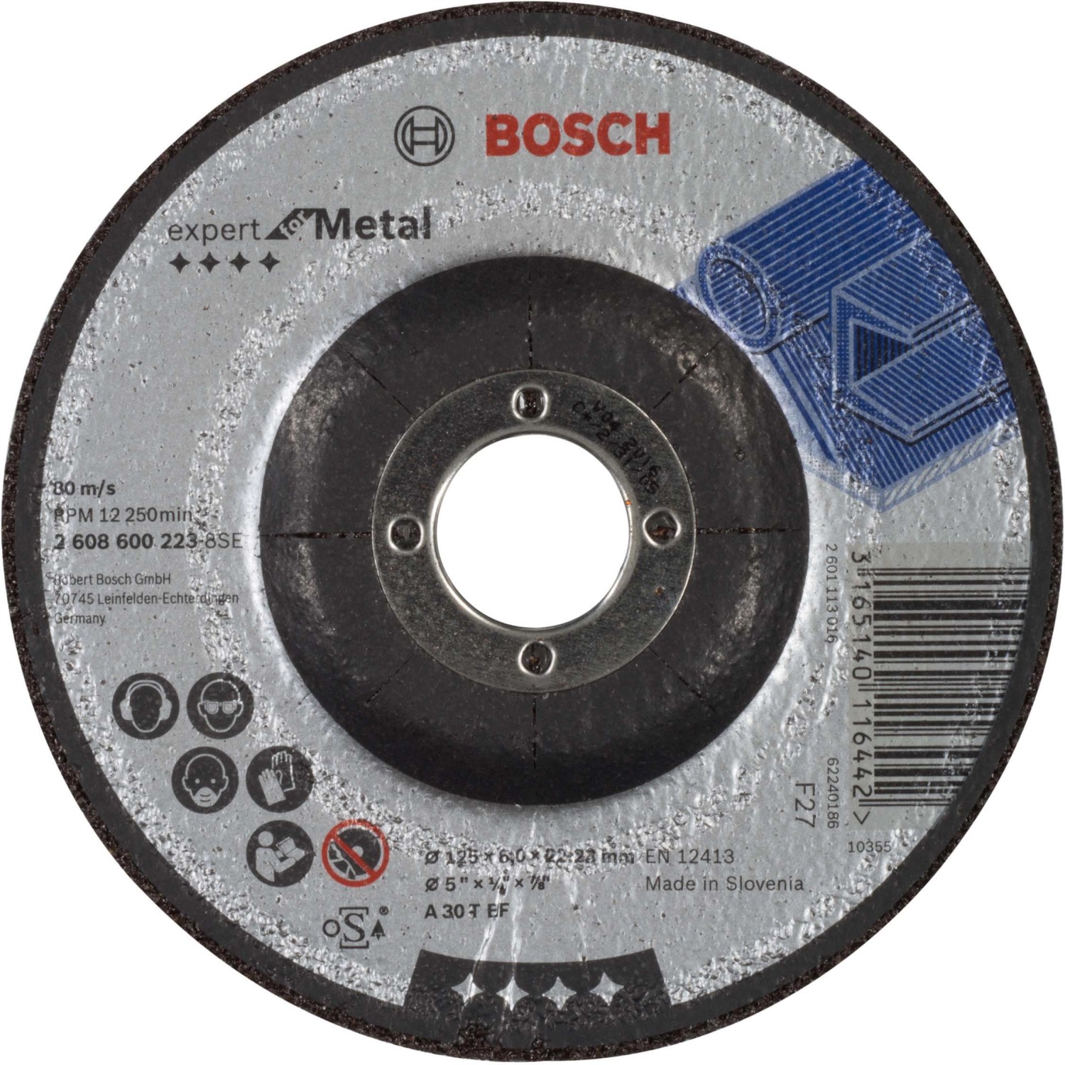 Bosch Schruppscheibe 125 mm x 6 mm für Metall