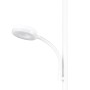 Weiße Reality LED Stehleuchte Specter mit flexiblem Lesearm. Moderner Deckenfluter für Wohnräume.