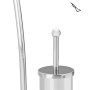 baliv WC-Bürstengarnitur ST-6920 Chrom Edelstahl mit Toilettenpapierhalter.