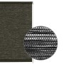 Gardinia EasyFix Rollo Natur Black & White, 75x150 cm, mit Detailaufnahme der Stoffstruktur.