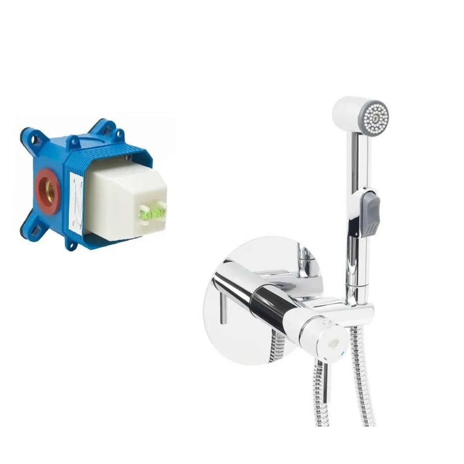 Swiss Aqua Technologies Spraybrause Intimdusche Hanbrause Bidetbrause-Set mit Mischfunktion Chrom