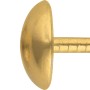 Nahaufnahme: LUX Polsternagel, 10 mm, vermessingt, goldfarben, zur Befestigung von Polsterstoffen.