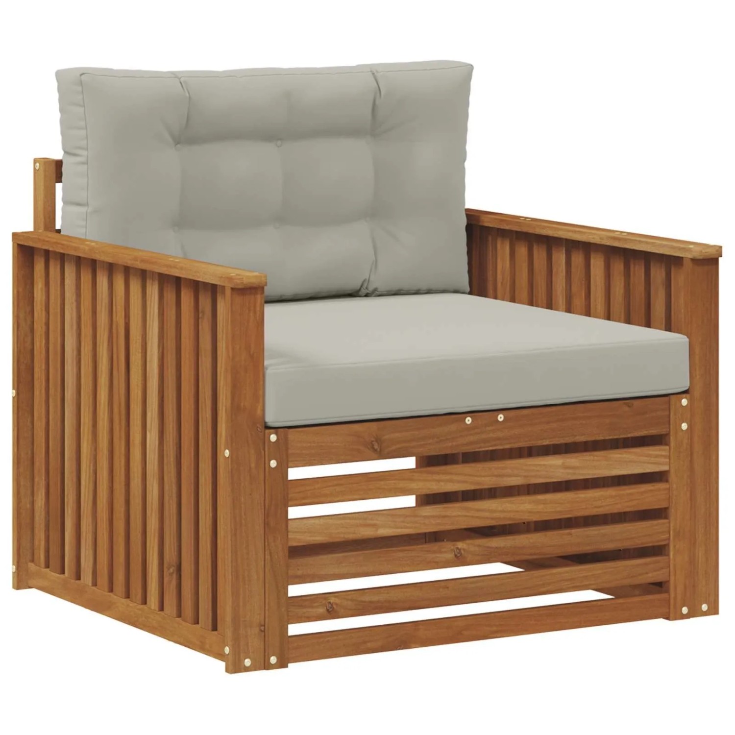 vidaXL Outdoor-Sofagarnitur Massives Akazienholz und Polyester Natur 3436391