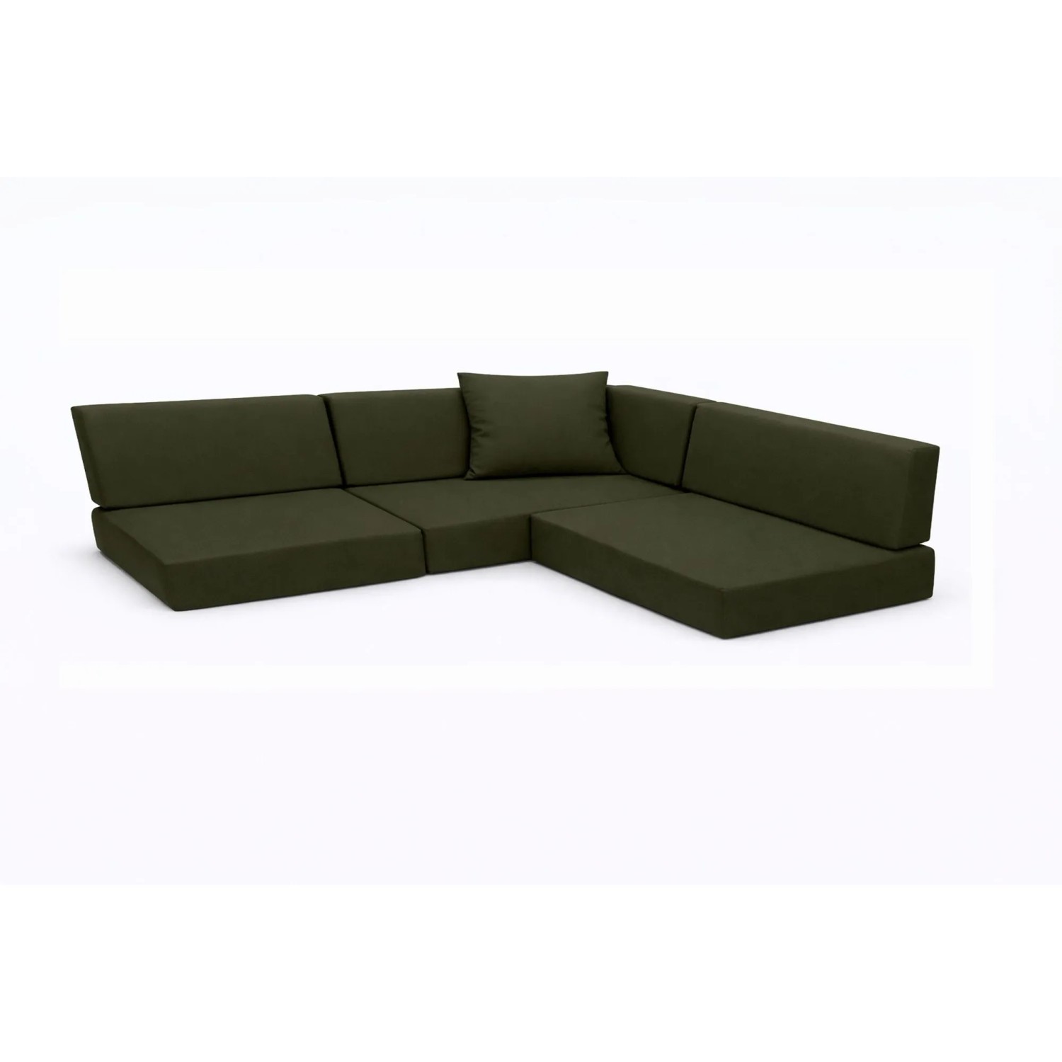 Setgarden Large Palettenkissen 8er Set Outdoor 120x60x10cm Sitzkissen + Rückenkissen 120x40x10cm 1tlg Grün