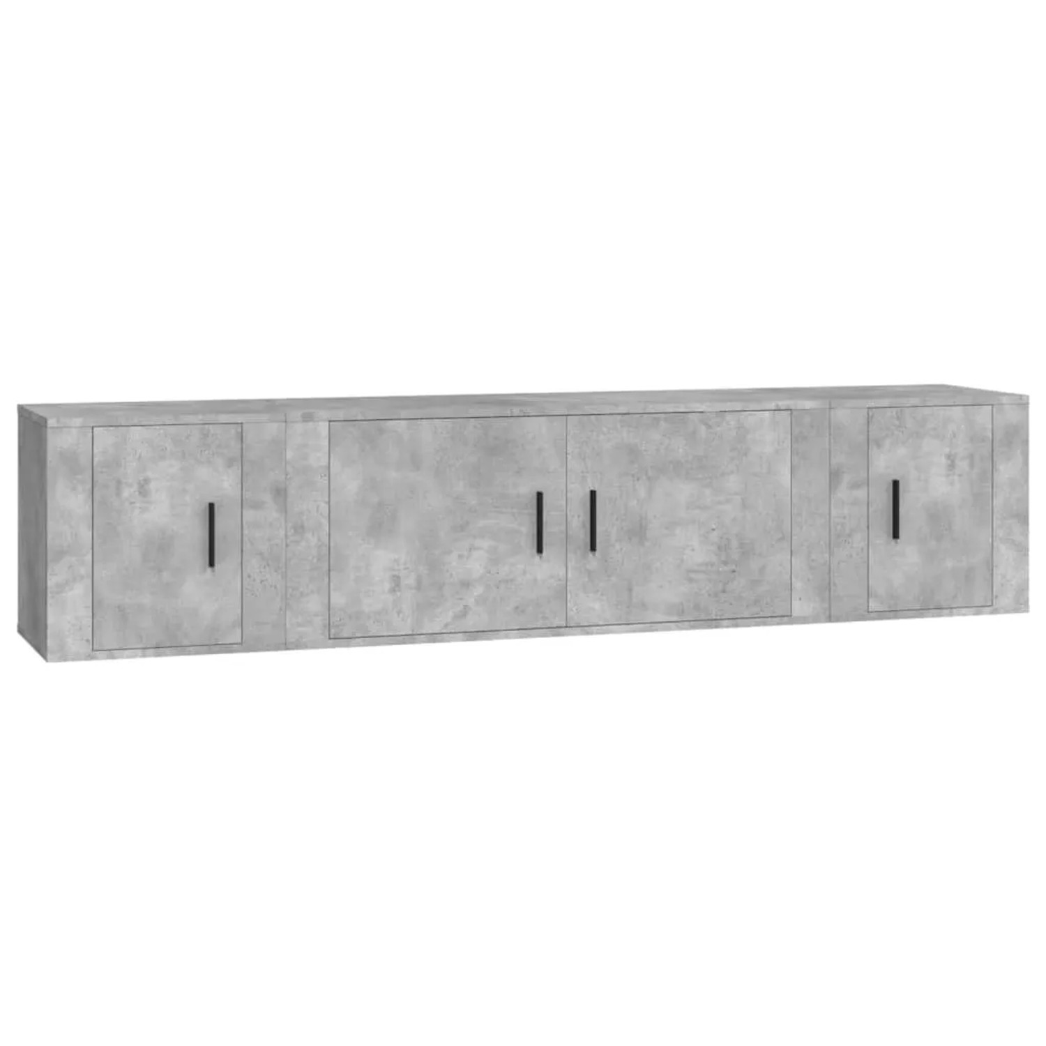 vidaXL 3-Tlg TV-Schrank-Set Betongrau Holzwerkstoff 3188418