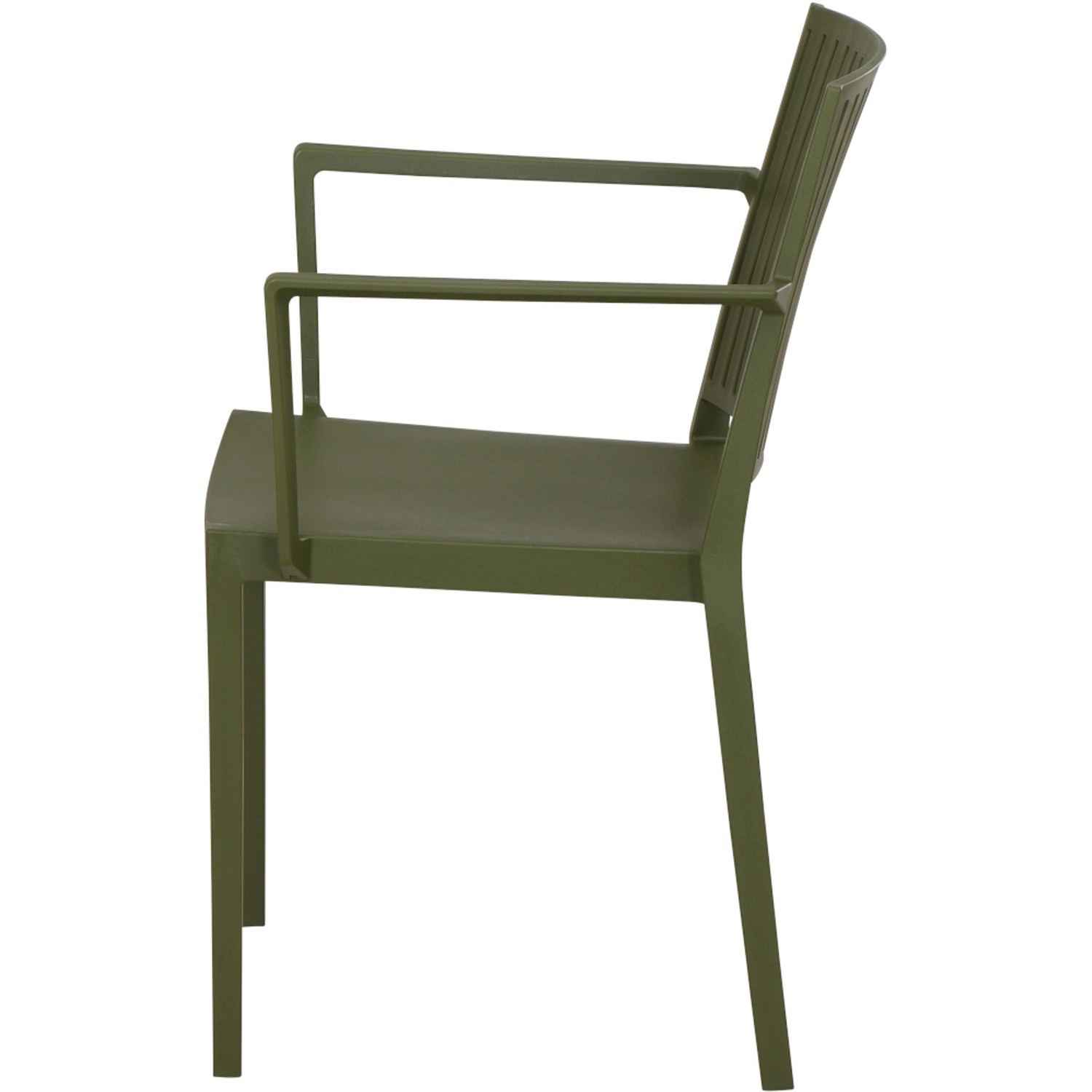 Siena Garden Stapelsessel Lane, olive, aus recycelbarem Material für Garten, Balkon und Terrasse.