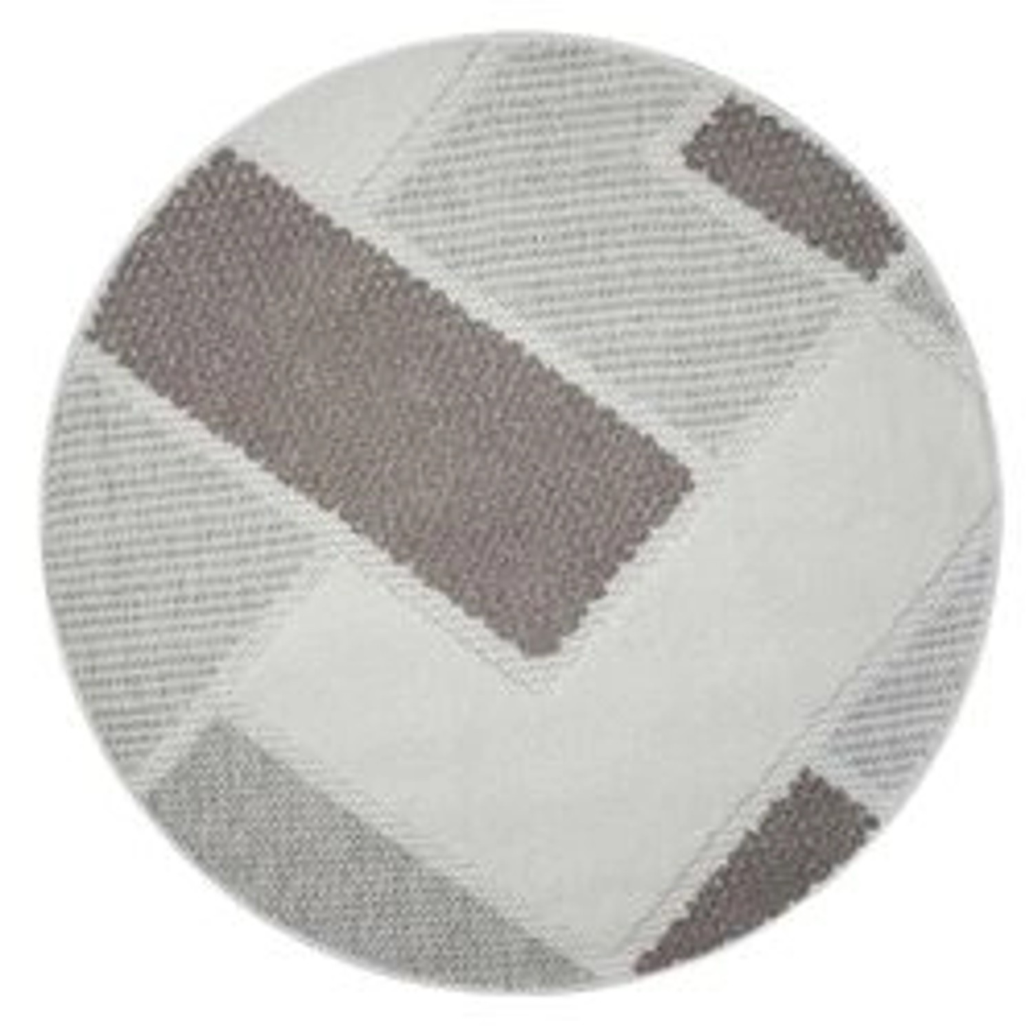 payé Teppich Linda 77 Kurzflor Rund 120x120 cm Beige Geo-Muster