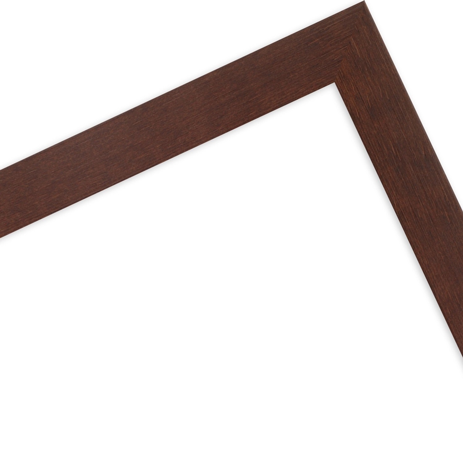 Detailansicht: Nussbaumfarbener Bilderrahmen aus Massivholz, 40x60 cm, klassischer Stil.