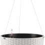 Lechuza Hängeampel Nido Cottage 35, lichtgrau, Ø 35 cm, mit Bewässerungssystem und Edelstahlaufhängung.